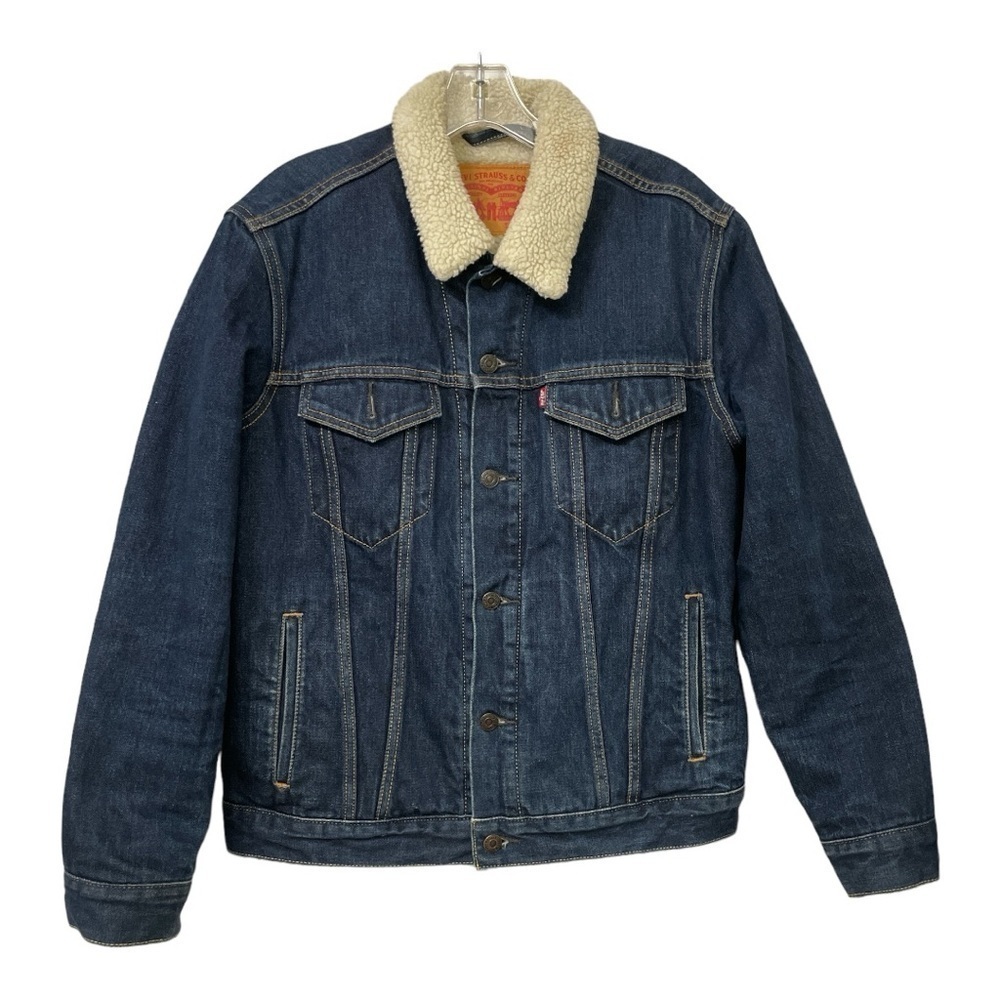 Levis Sherpa Lined Dark Wash Womens
Denim Jacket Size Medium